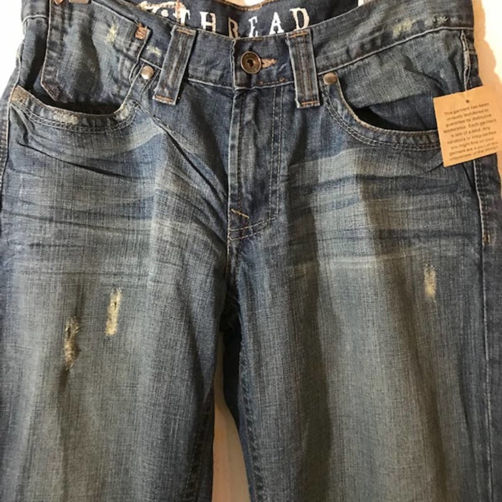 Southern Thread the Clayton Distressed Whiskered Western Wear Mens Sz 33x33 NWT